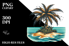 Vintage Tree Island Clipart Product Image 2