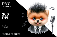 Pop Singer Pomeranian Clipart Product Image 2