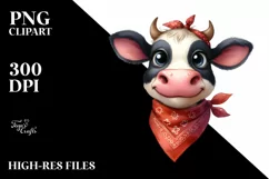 Cow Funny Big Eyes Goofy Smile Product Image 3