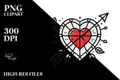 Stained Heart PNG Product Image 2