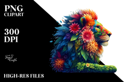 Abstract Lion Art, High-Quality PNG Product Image 2