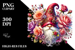 Colorful Valentines Gnome PNG Product Image 2
