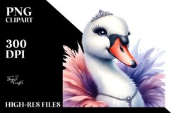 Vintage Diva Swan Portrait Clipart Product Image 3