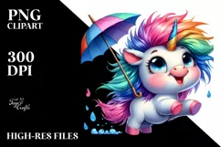 Goofy Baby Unicorn, Transparent PNG Product Image 1