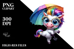 Goofy Baby Unicorn Dancing, High-Res PNG Product Image 2