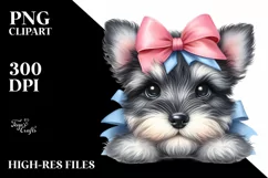 Sublimation Sticker Clipart: Cute Baby Miniature Schnauzer Product Image 3