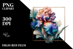 Abstract Iris Frame PNG Product Image 2