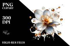 Abstract Narcissus, Watercolor PNG Product Image 2