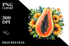 Colorful Papaya | Sublimation Clipart Product Image 3