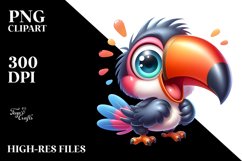 Colorful Smiling Toucan Clipart Product Image 3