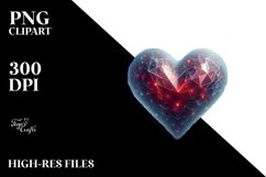 painted Diamond Heart, Transparent PNG Product Image 2