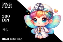 Colorful Fairy in Lab Coat PNG Product Image 3