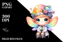Colorful Fairy in Lab Coat PNG Product Image 3