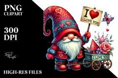 Valentines Gnome Showing Love PNG Product Image 2