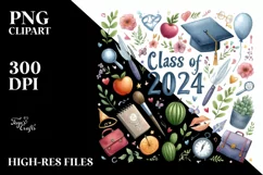 Class of 2024 Pastel Star | Sublimation | Clipart Product Image 3