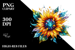 Stained Sunflower PNG Product Image 2