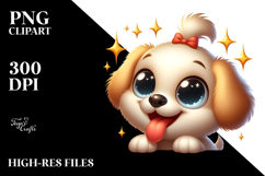 Playful Cartoon Puppy PNG Product Image 2