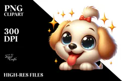 Playful Cartoon Puppy PNG Product Image 2