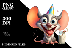 Goofy Mouse with Party Hat PNG Product Image 2