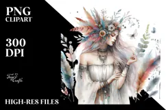 Watercolor Boho Fairy, Transparent PNG Product Image 2