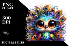 Colorful Baby Peacock, PNG Product Image 2