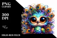 Colorful Baby Peacock, PNG Product Image 2
