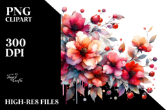 Colorful Flower Abstract Frame, PNG Product Image 2