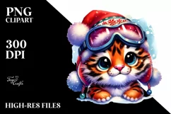 Winter Baby Tiger, Transparent PNG Product Image 1