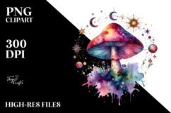 Vibrant Magical Celestial Mushroom Tarot PNG Product Image 2