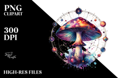 Magical Celestial Mushroom Tarot PNG Product Image 2