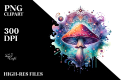 Vibrant Magical Mushroom Tarot PNG Product Image 2