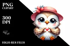 Funny Cute Owl Love Sign | Clipart Product Image 1