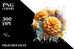Marigold with Metallic Insertions, Transparent PNG Product Image 2