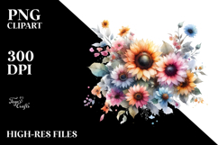 Colorful Sunflower PNG Product Image 2