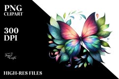 Vibrant Watercolor Butterfly PNG Product Image 3