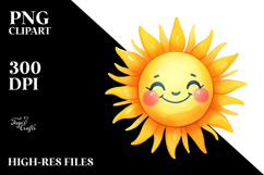 Very Simple Smiling Sun PNG Product Image 2
