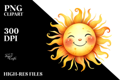 Very Simple Smiling Sun PNG Product Image 2