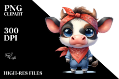 Expressive Shy Big Teeth Cow | Clipart Product Image 2