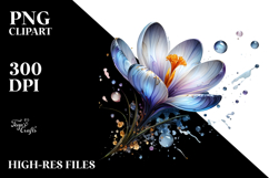 Abstract Golden Crocus PNG Product Image 2