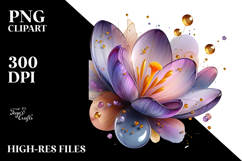 Abstract Golden Crocus PNG Product Image 2