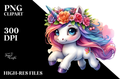 cute baby unicorn running Product Image 2