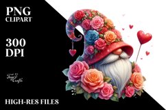 Valentines Gnome with Large Hat PNG Product Image 2