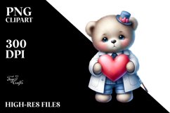 Colorful Baby Bear with Big Heart, Transparent PNG Product Image 2