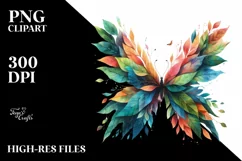 Vibrant Watercolor Butterfly PNG Product Image 3