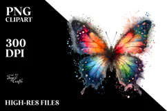 Colorful Butterfly, Vibrant PNG Product Image 2