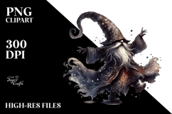 Gothic Dancing Gnome Watercolor PNG Product Image 2