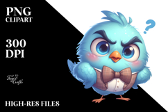 Whimsical Bird with Bow Tie PNG Product Image 2
