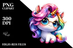 Vibrant Baby Unicorn PNG Product Image 2