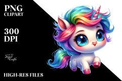 Vibrant Baby Unicorn PNG Product Image 2