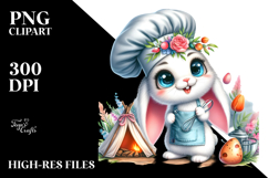 Crazy Baby Bunny Chef PNG Product Image 2